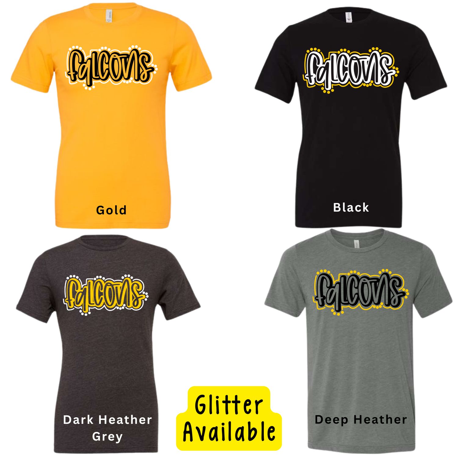 Falcons Dot Outline - *Glitter Available