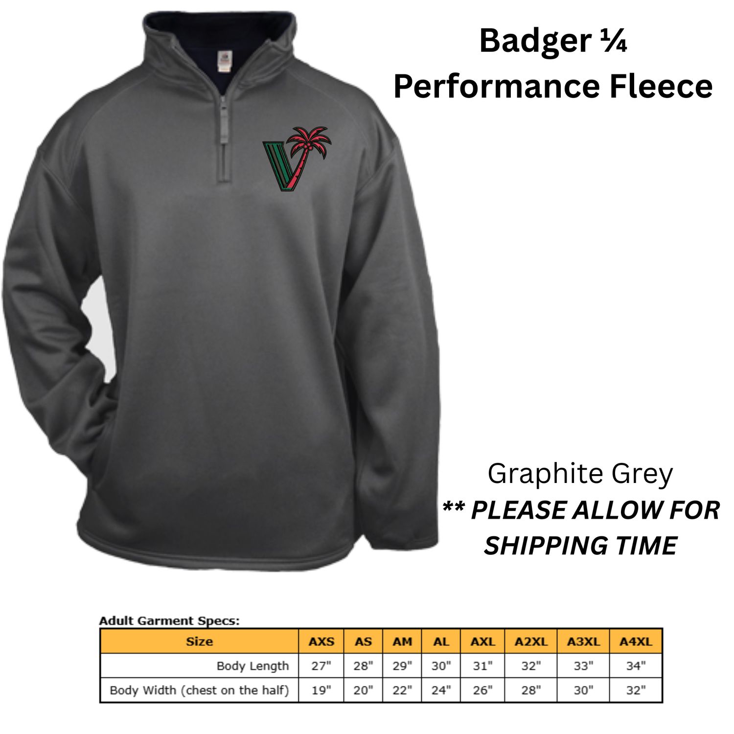 Badger 1/4 Zip Performance Fleece