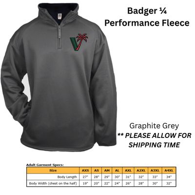 Badger 1/4 Zip Performance Fleece