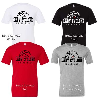 Lady Cyclone Basketball Mini Heart