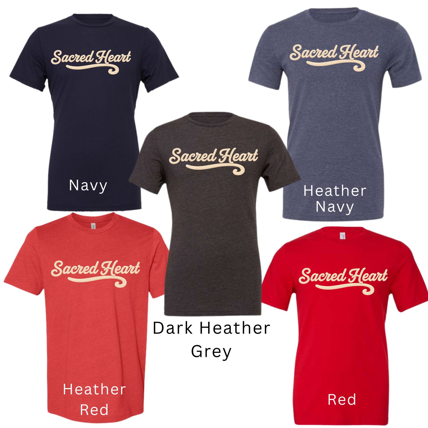 Faux Crochet Sacred Heart