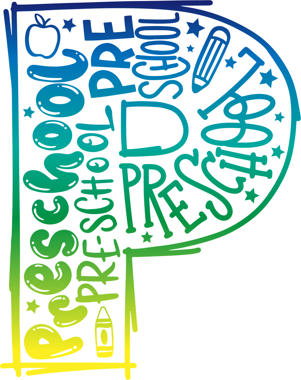Blue/Green Ombre- All Grades