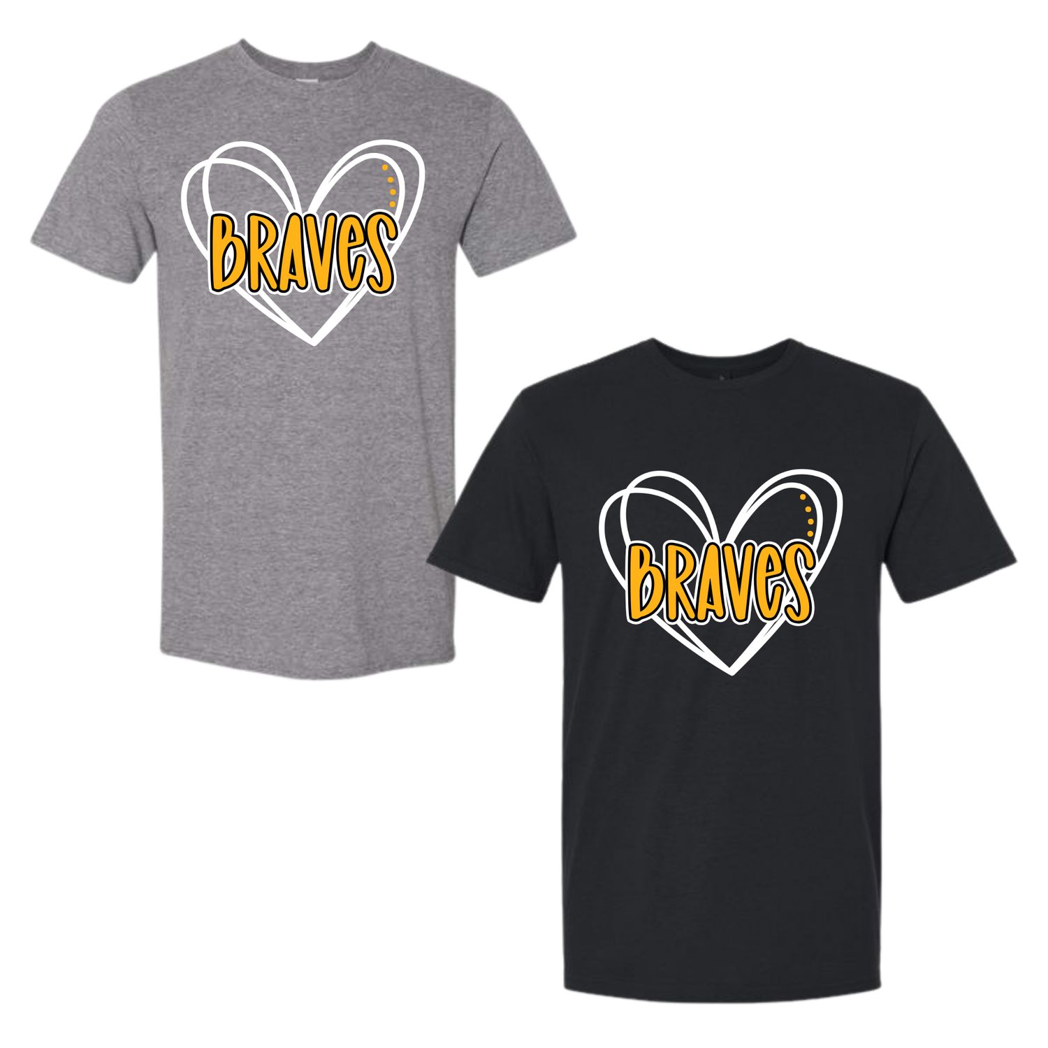 Braves Heart Outline