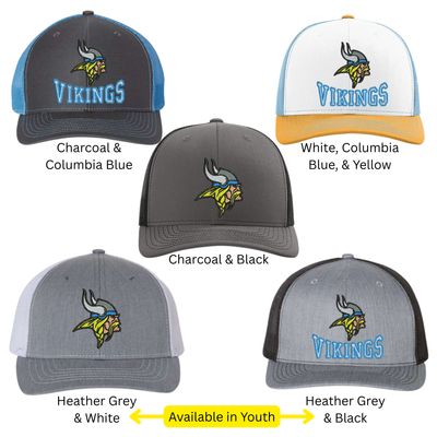 Classic Vikings Logo- Richardson 112 Hats