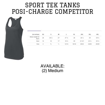 Ladies Racer Tank- Medium Dark Grey