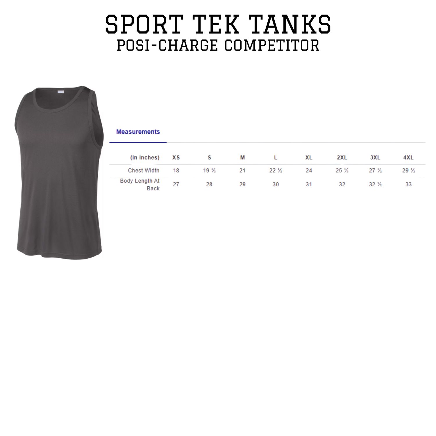 Men's Tank- 2XL Dark Grey