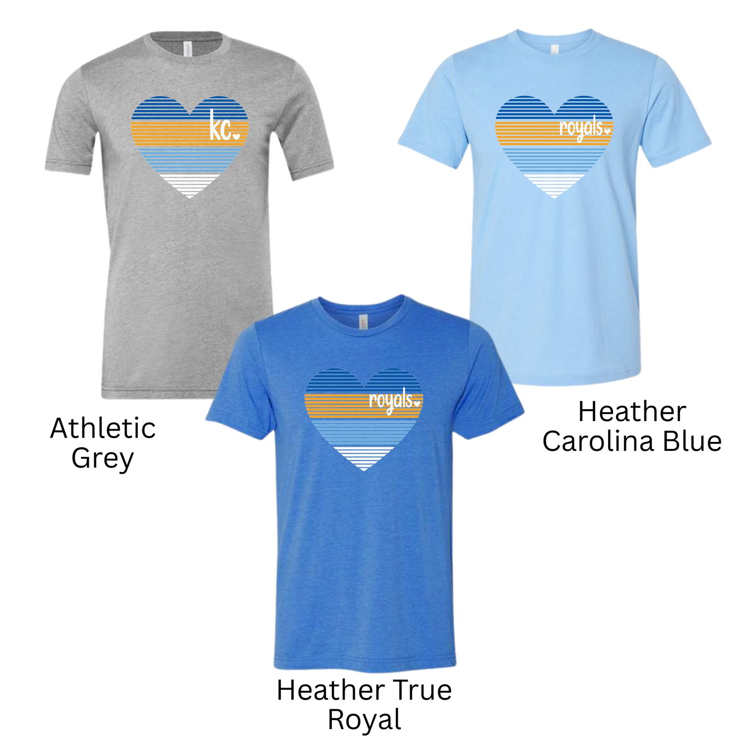 Striped Heart Royals/KC