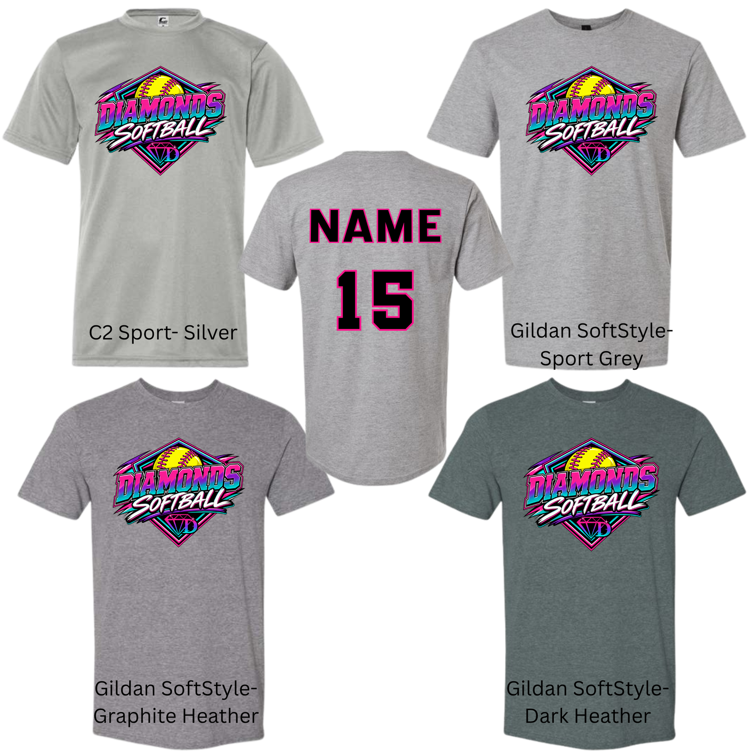 Diamonds Softball Plate