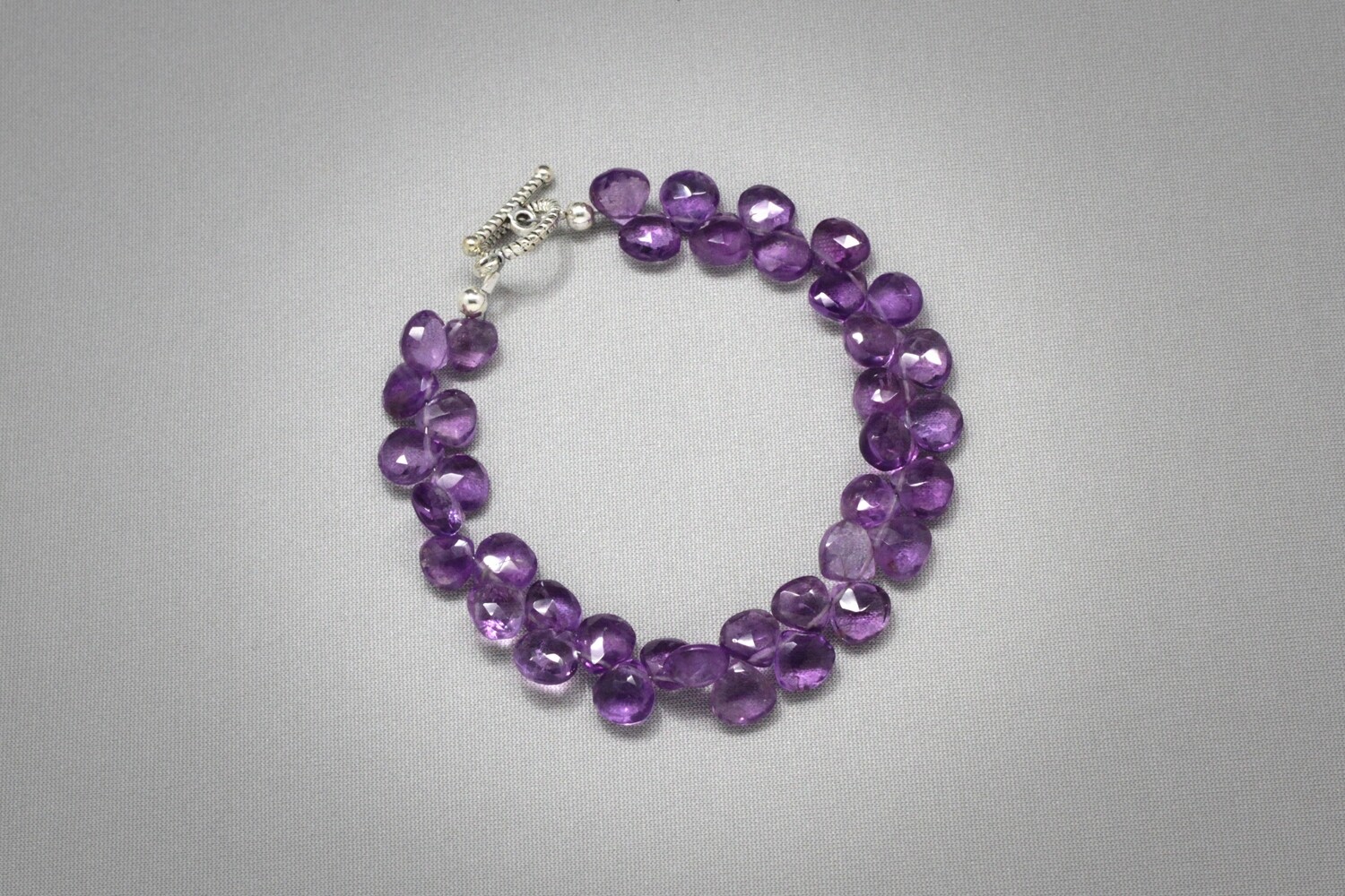 Amethyst briolette bracelet