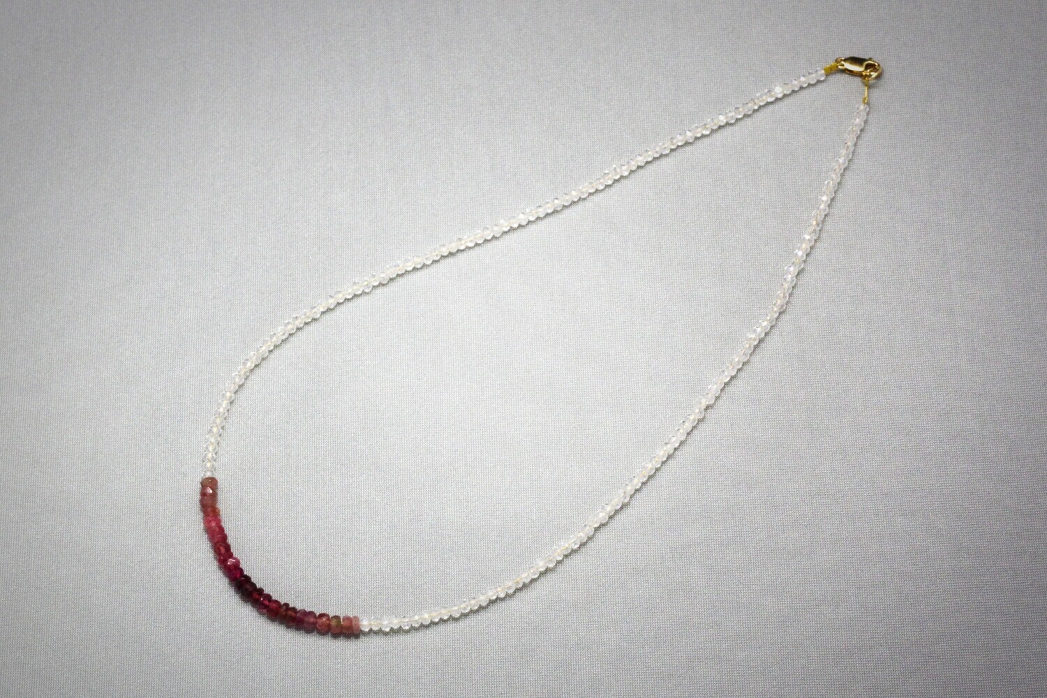 White topaz and tourmaline necklace