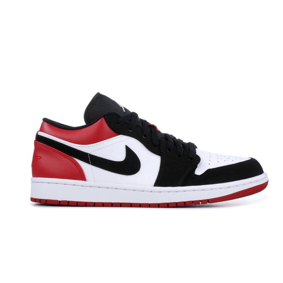 JORDAN 1 LOW BLACK TOE