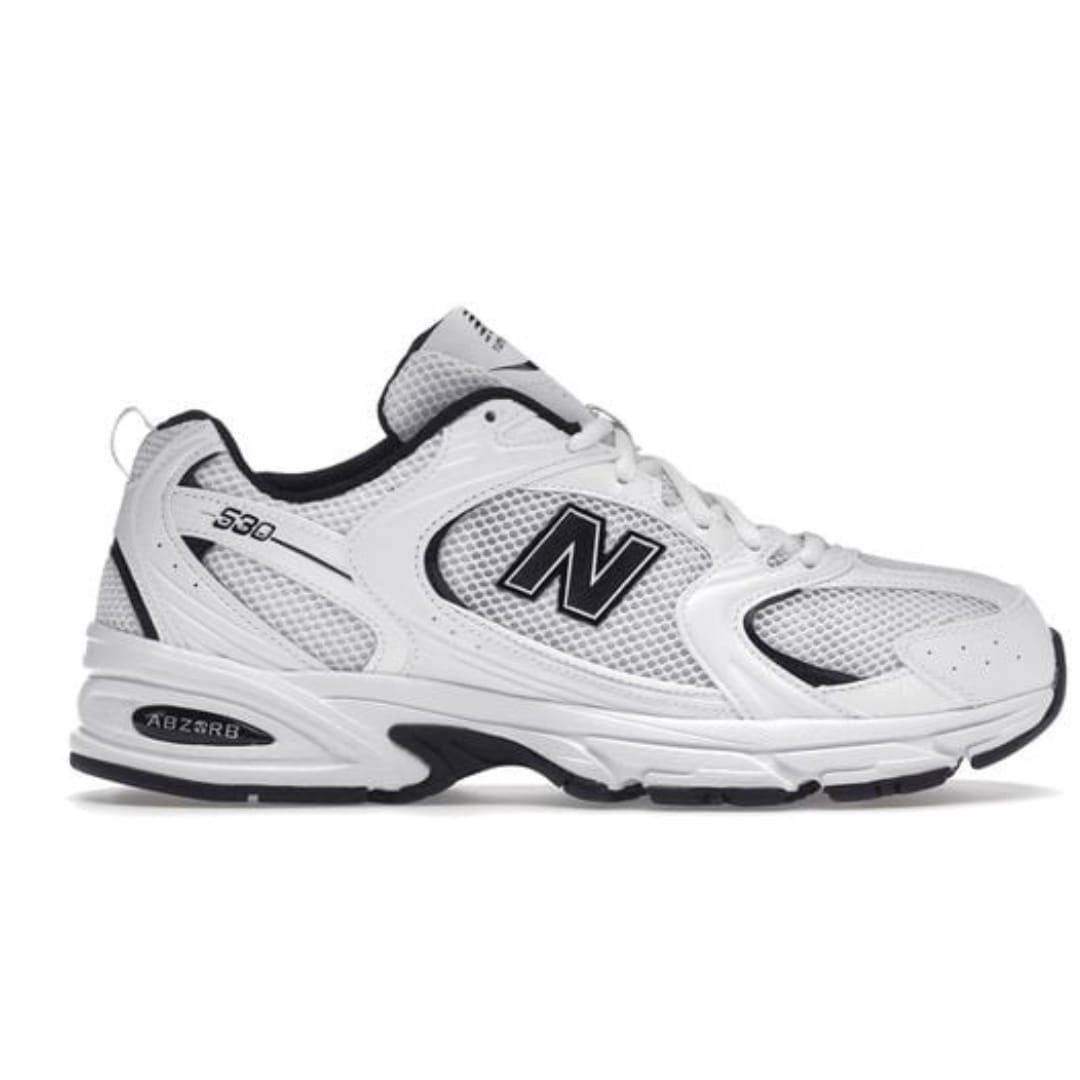 NEW BALANCE 530 WHITE BLACK DETAILS