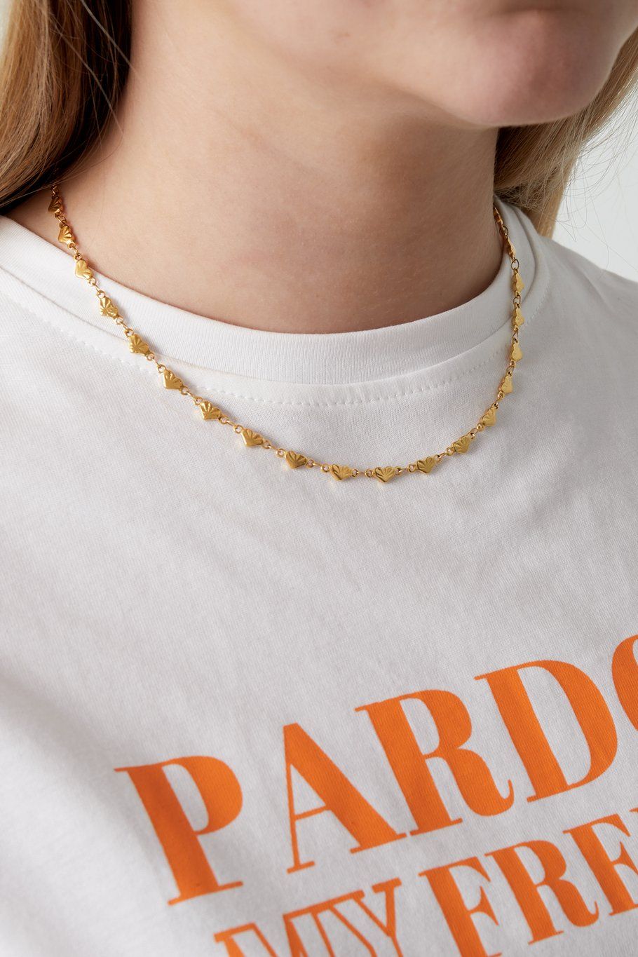 Subtiele Hartjes Ketting