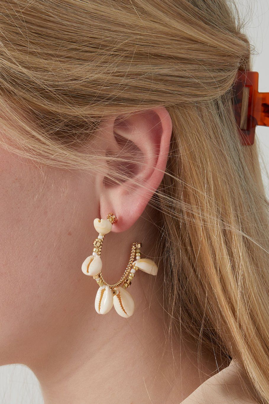 Statement Schelp Oorbellen