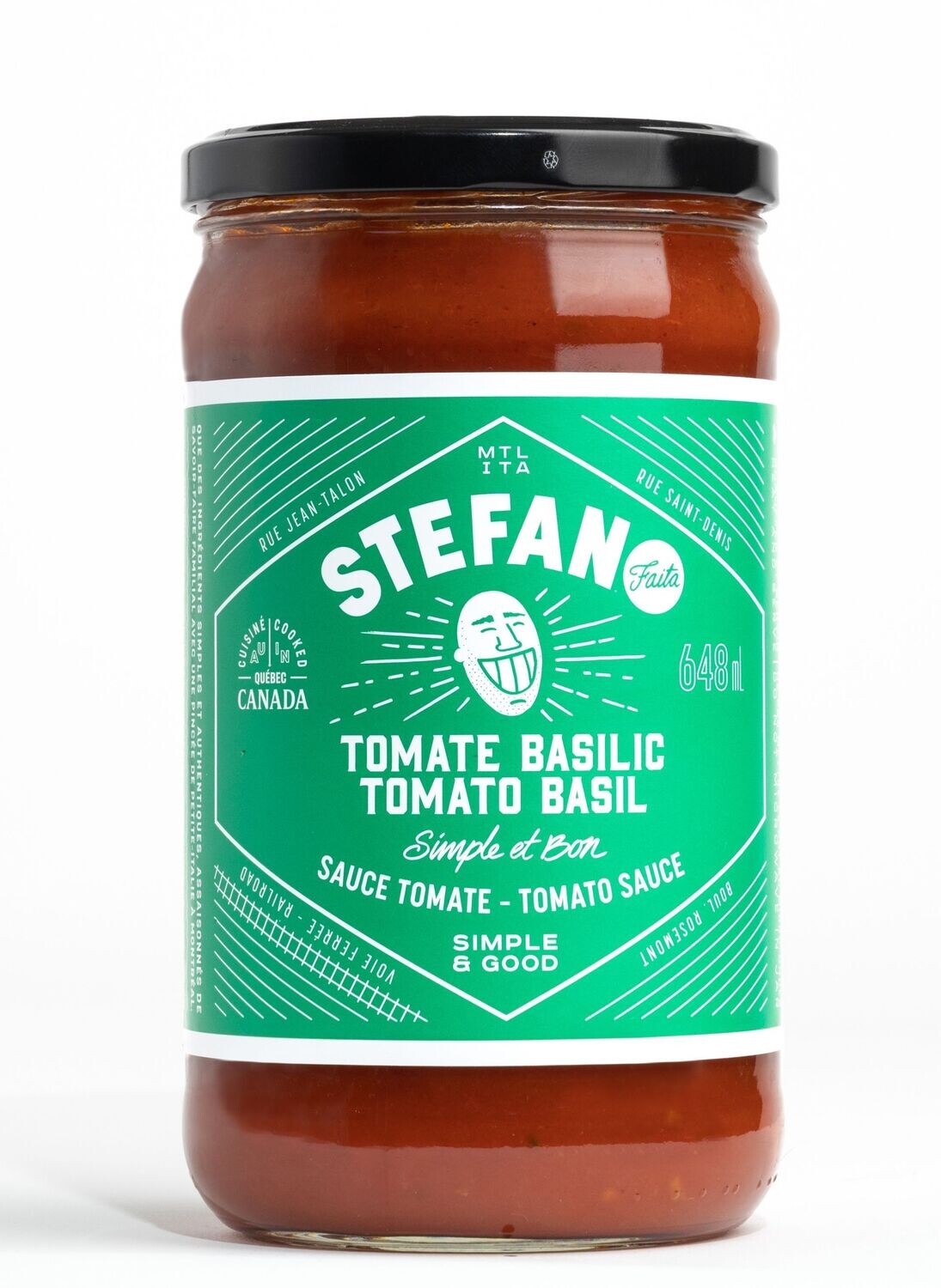 Chef Stefano Faita Tomato Sauce - Tomato Basil 648mL