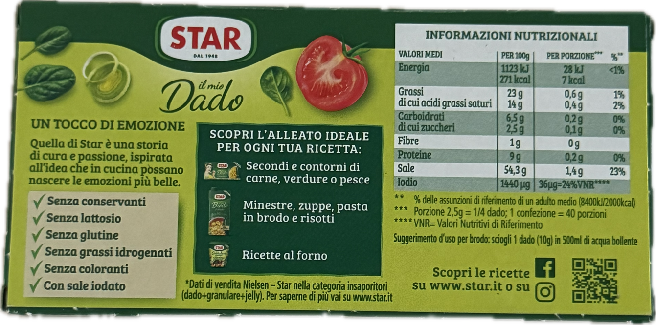 STAR Brand Vegetable Bouillon Cube