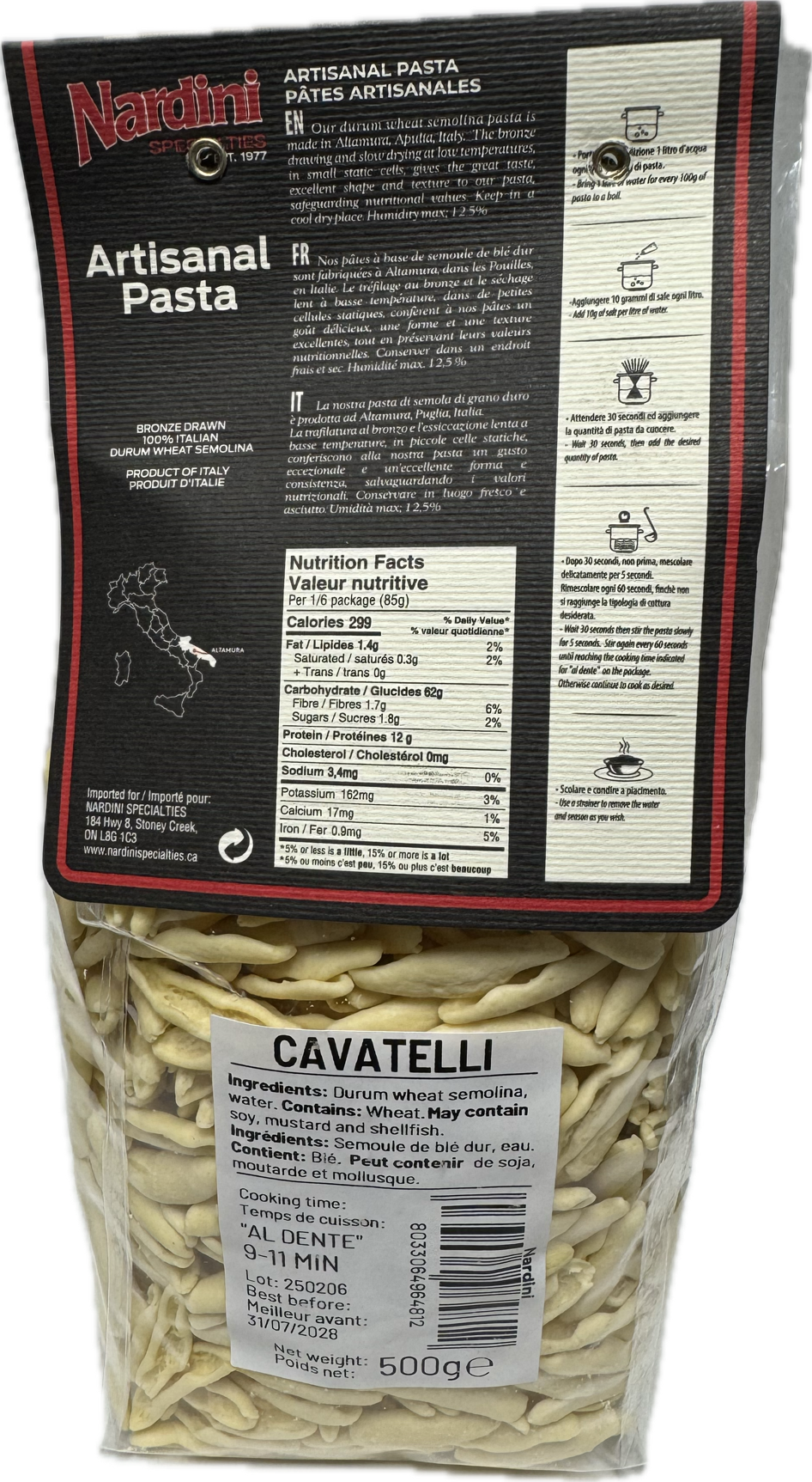 Nardini Private Label Pugliese Pasta - Cavatelli