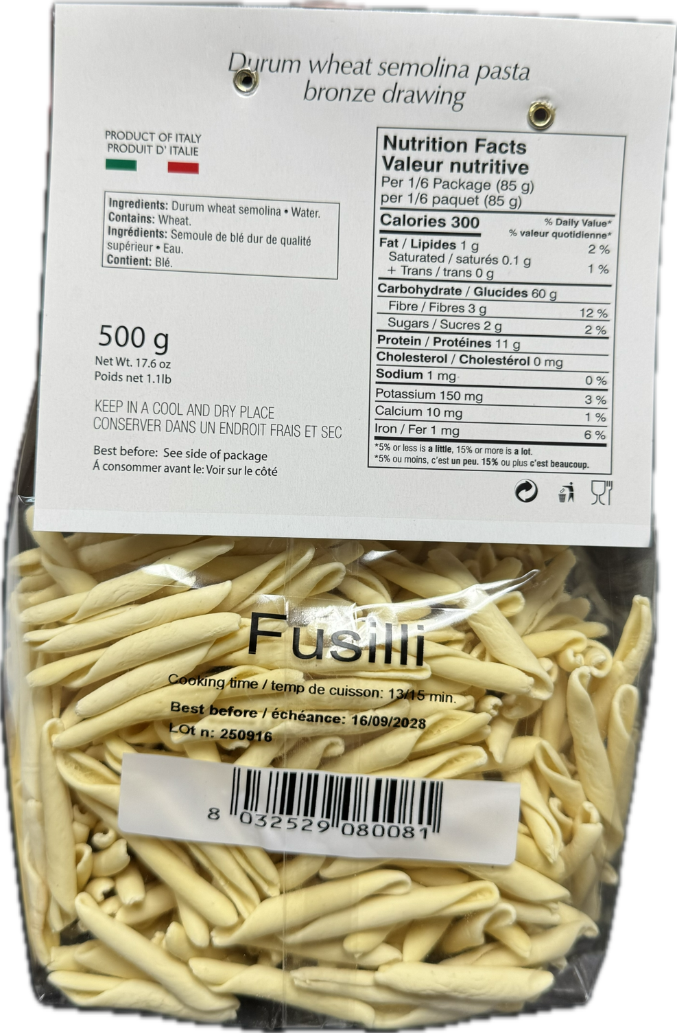 Nardini Private Label Calabrian Pasta - Fusilli