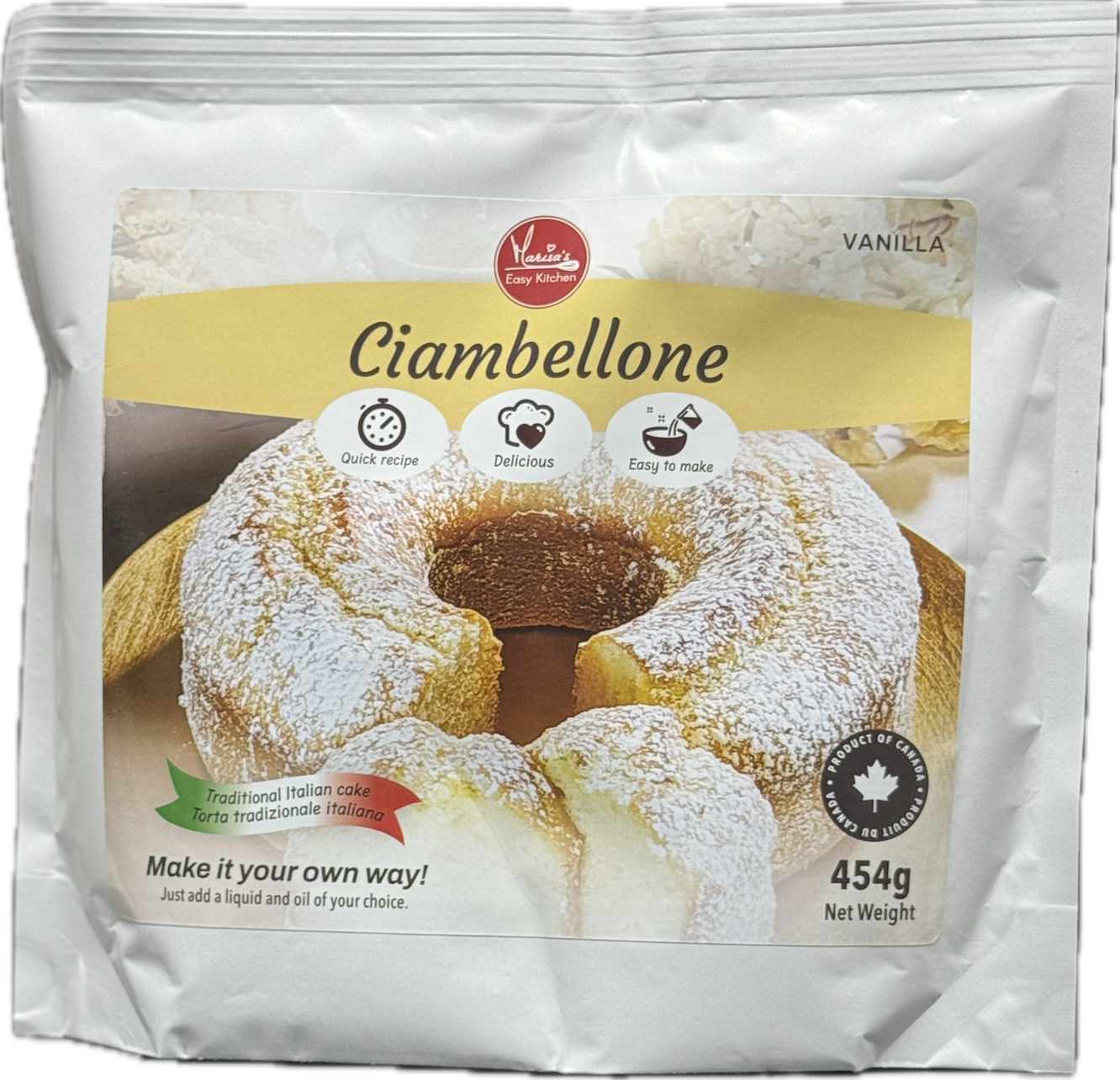 Marisa's Easy Kitchen - Vanilla Ciambellone Baking Mix - 454g