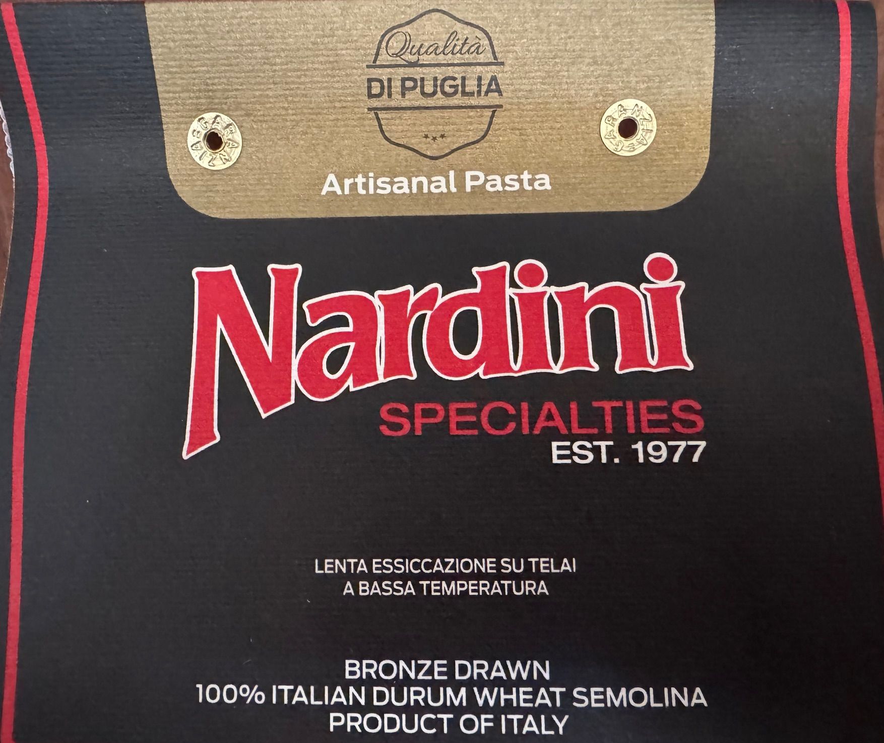 Nardini Private Label Pugliese Pasta - Penne Rigate
