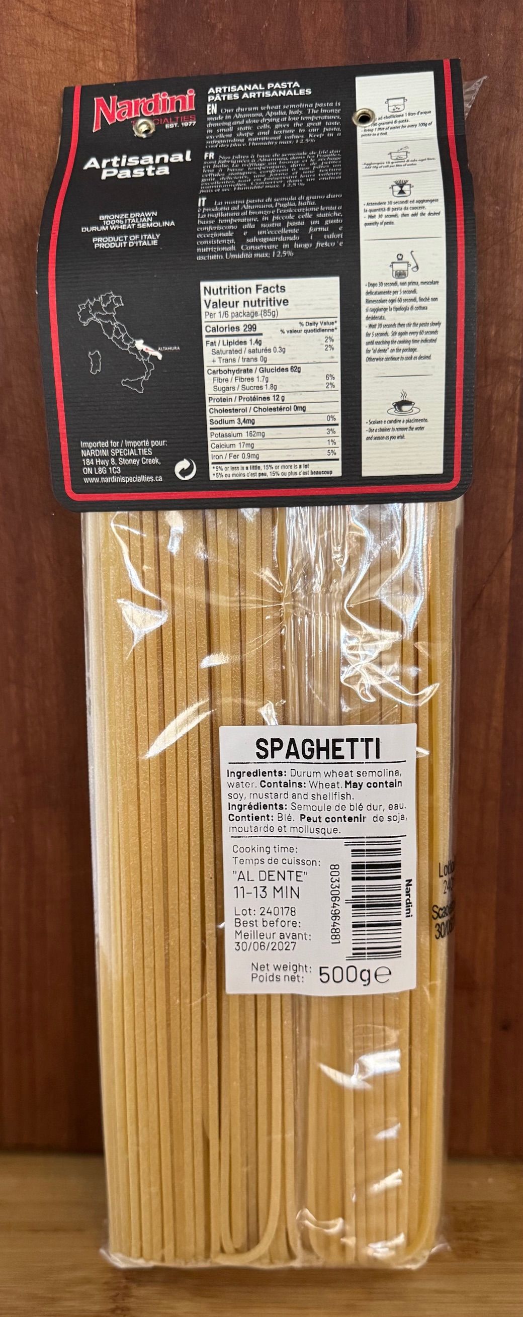 Nardini Private Label Pugliese Pasta - Spaghetti