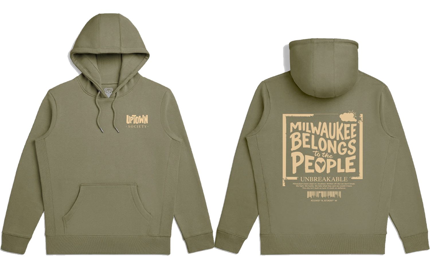 Milwaukee Belongs to the People Embroidered Hoodie