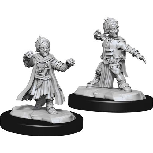 Pathfinder Deep Cuts Unpainted Minis: Halfing Monk Male - W15