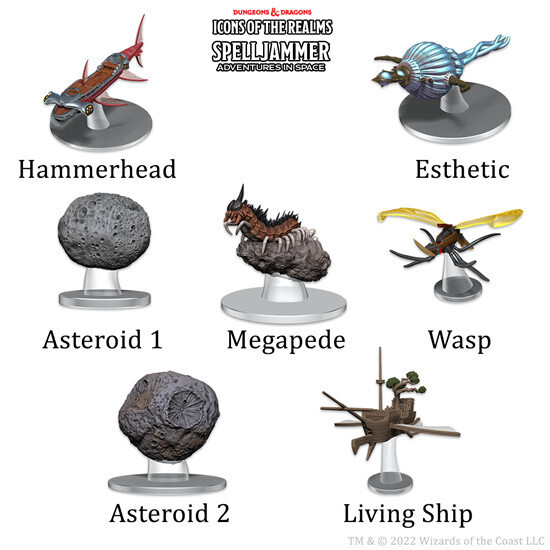 D&amp;D: Icons of the Realm - Spelljammer Adventures in Space: Asteroid Encounters Ship Scale