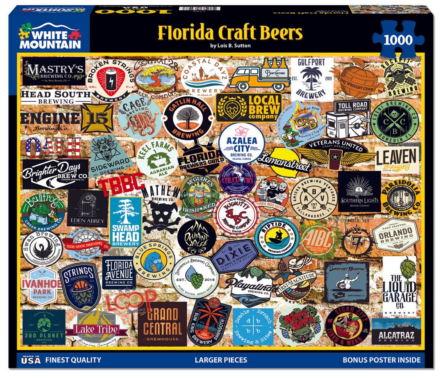 Puzzle: Florida Craft Beer - (1000 Piece Jigsaw) - White Mountain Puzzles