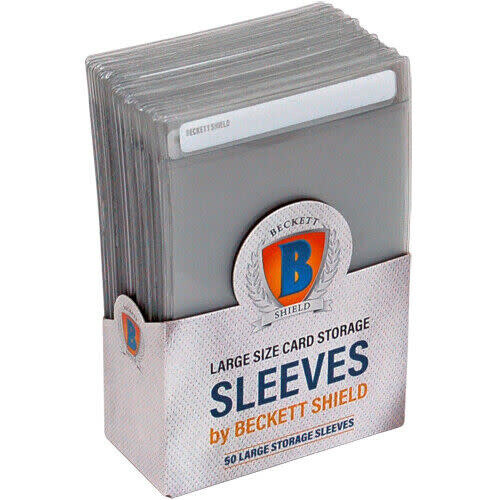 Beckett Shield: Large Size Storage Sleeves (50 Count)