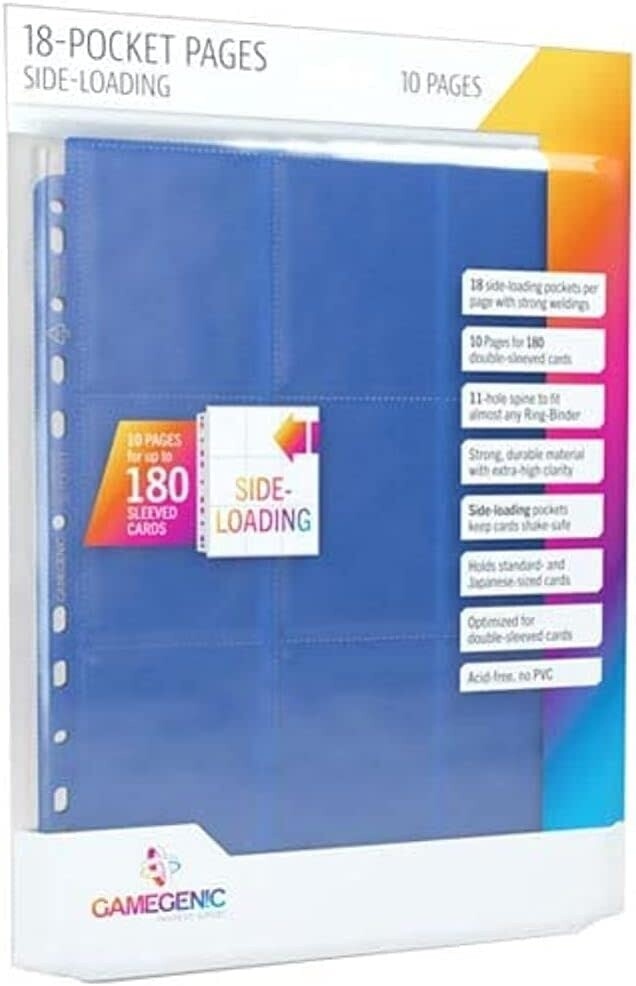 Gamegen!c: Sideloading 18-Pocket Pages Pack - Blue (10 Pack)