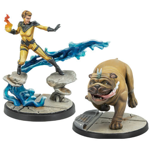 Marvel Crisis Protocol:  Crystal and Lockjaw