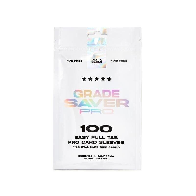 Grade Saver Pro: Card Sleeves with Easy Pull Tab (100 Count)