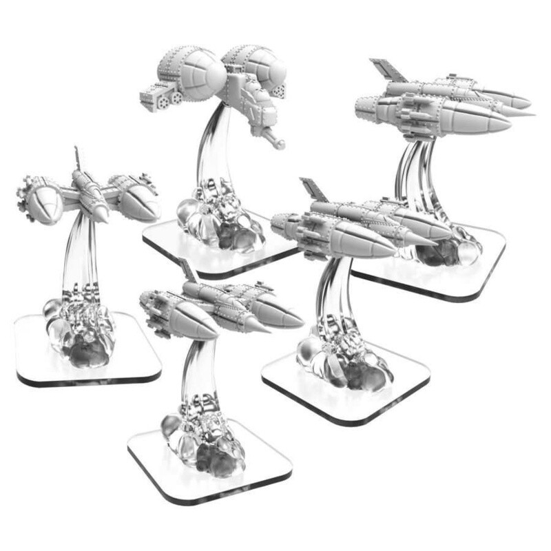 Monsterpocalypse: Zerkalo Bloc: LTA Fighters and LTA Gunship Miniature