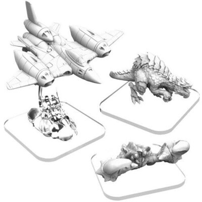 Monsterpocalypse: Protectors Alternate Elite Units - Raptix, Steel Shell Crab, Strike Fighter