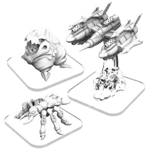 Monsterpocalypse: Destroyers Alternate Elite Units - Belcher, LTA Fighter, Dire Ant