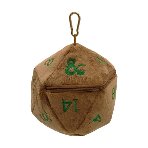 Ultra Pro: D20 Plush Dice Bag - Copper w/ Green