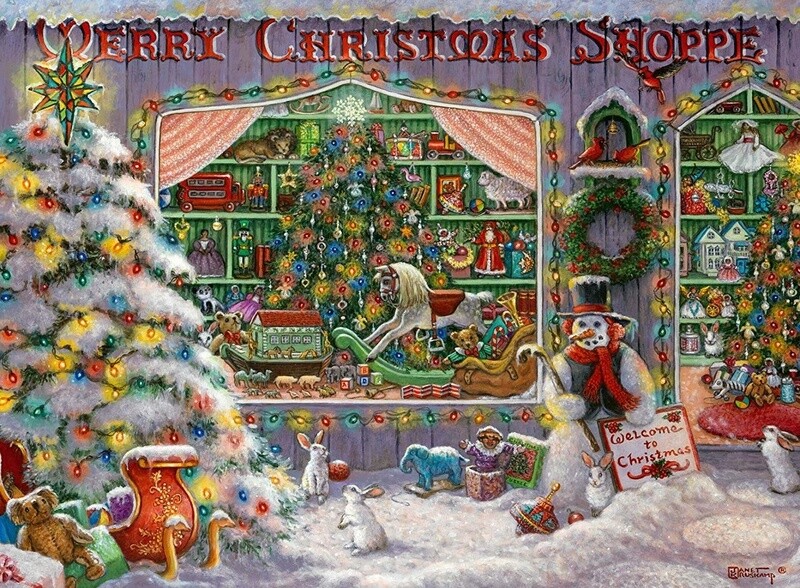 Puzzle: The Christmas Shop Seasonal (500 Piece) - Ravensburger