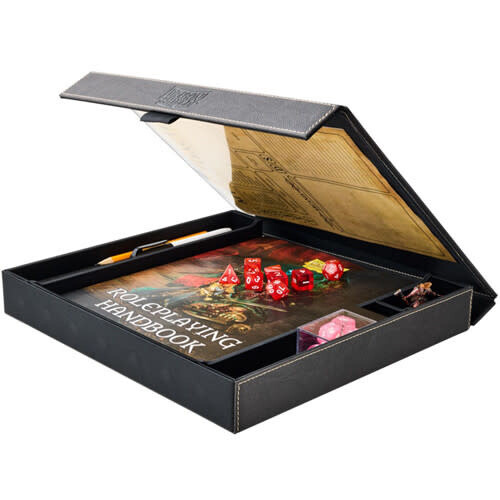 Dragon Shield: Player Companion RPG Accessory Box &amp; Dice Tray - Iron Grey