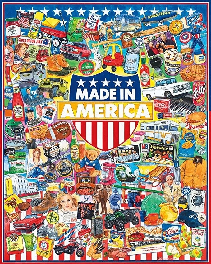 Puzzle: Made in America - (1000 Piece Jigsaw) - White Mountain Puzzles