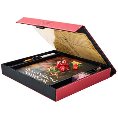 Dragon Shield: Player Companion RPG Accessory Box &amp; Dice Tray - Blood Red