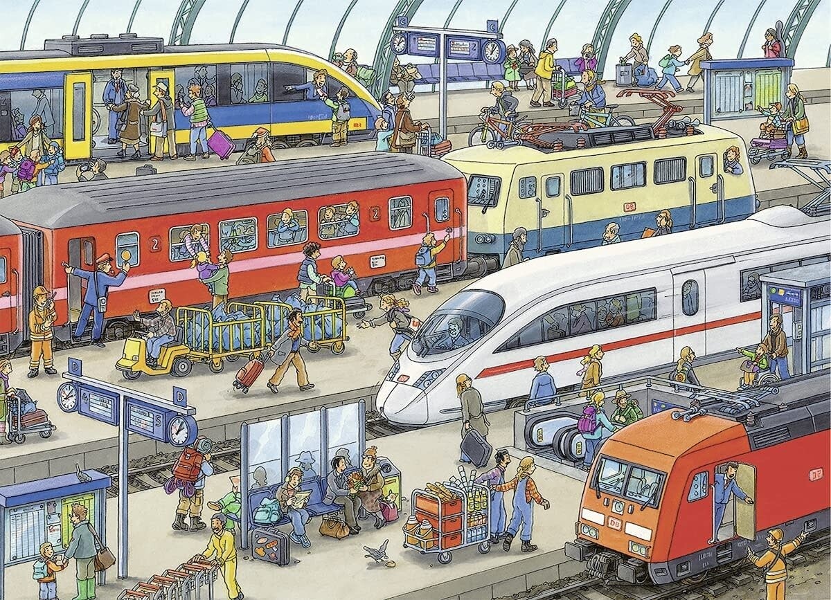 Puzzle: Railway Station (60 Piece) - Ravensburger