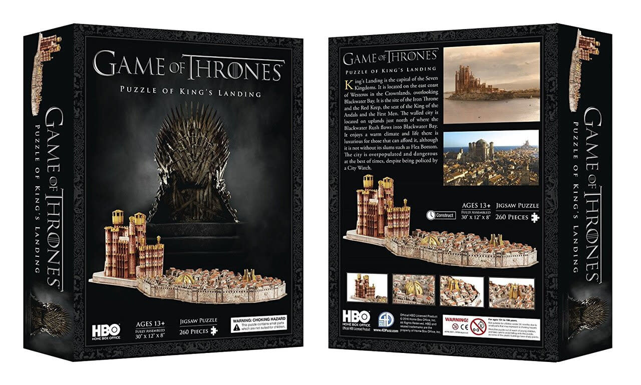 Puzzle: 3D Game of Thrones Puzzle of Kings Landing (260 Piece)
