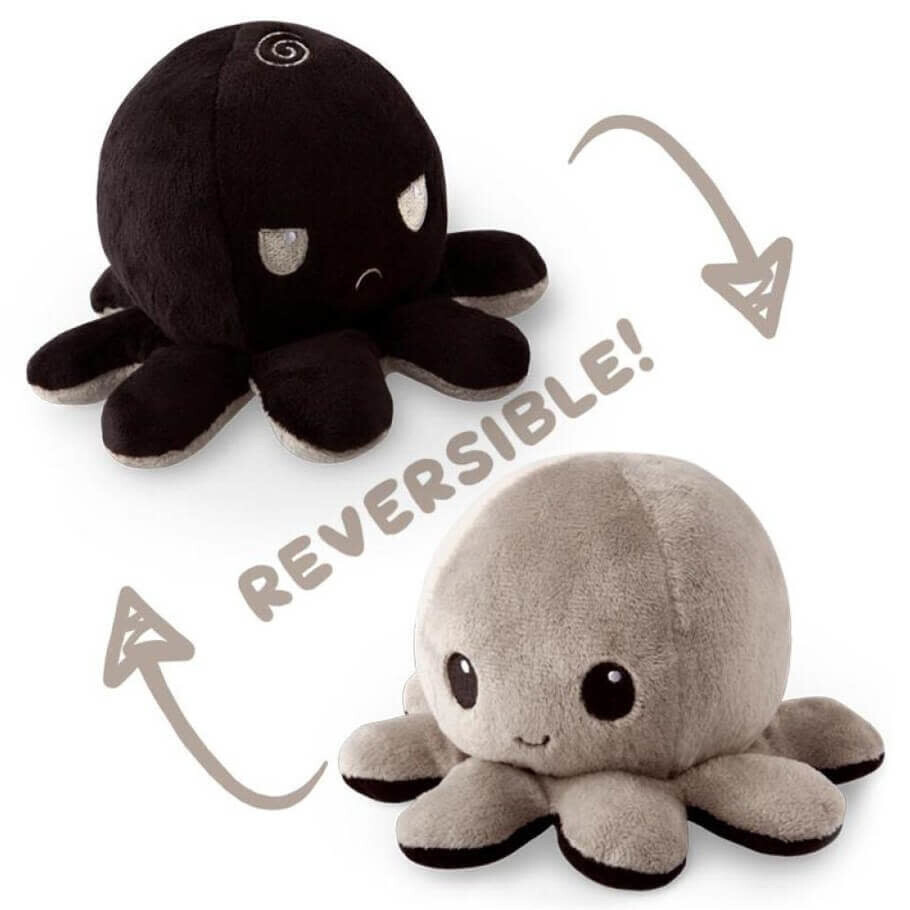 Tee Turtle: Reversible Plush - Black &amp; Grey