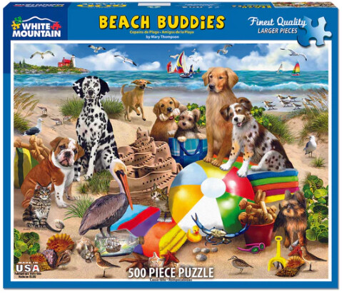 Puzzle: Beach Buddies - (500 Piece Jigsaw) - White Mountain Puzzles