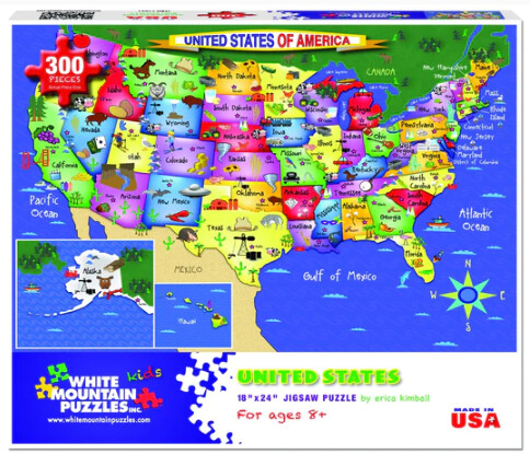 White Mountain Puzzles: United States of America (300 Piece Jigsaw)