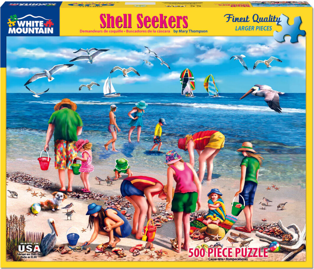 White Mountain Puzzles: Shell Seekers (500 Piece Jigsaw)