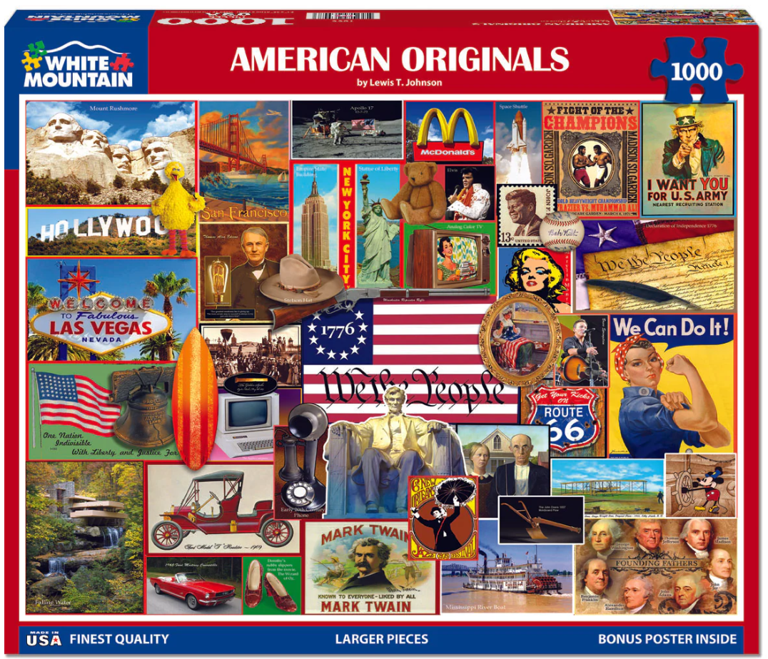 White Mountain Puzzles: American Originals (1000 Piece Jigsaw)