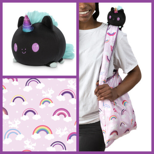 Tee Turtle: Tote Bags -Black Unicorn (Rainbow Bag / Black Unicorn)