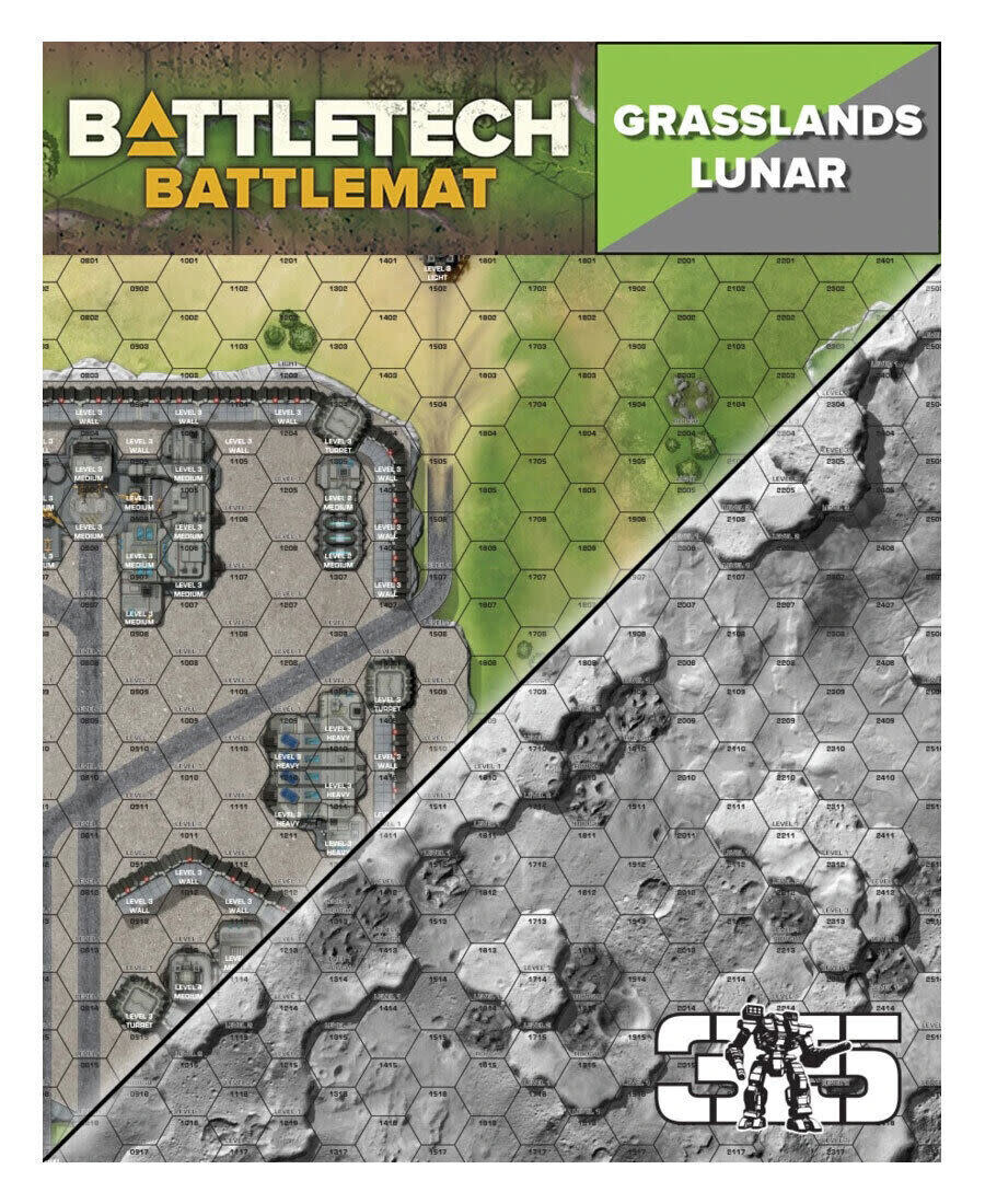 BattleTech: Battle Mat - Grasslands/Lunar